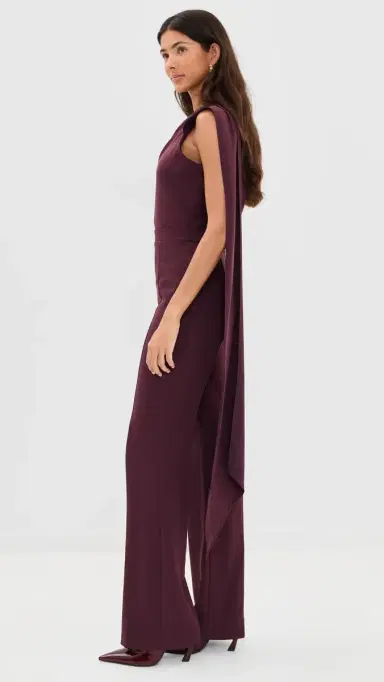 BLACK HALO Enola Jumpsuit Oxblood 6 | Thumbnail 4