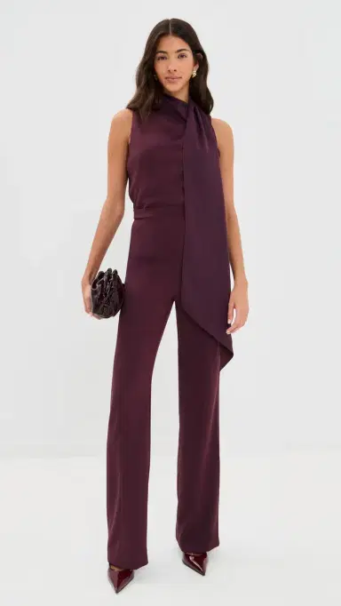 BLACK HALO Enola Jumpsuit Oxblood 6 | Thumbnail 5