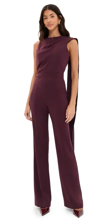 BLACK HALO Enola Jumpsuit Oxblood 6 | Thumbnail 1