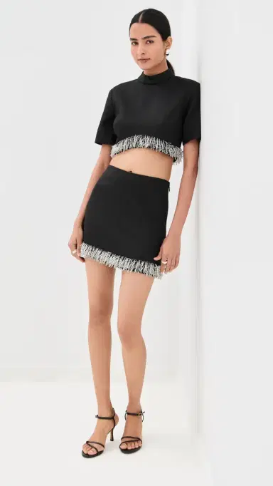 SIMKHAI Dua Mini Skirt Black | Thumbnail 2 SIMKHAI Dua Mini Skirt Black | Thumbnail 2