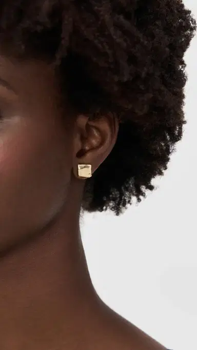 JENNY BIRD Mini Sundra Earrings High Polish Gold One Size | Thumbnail 3
