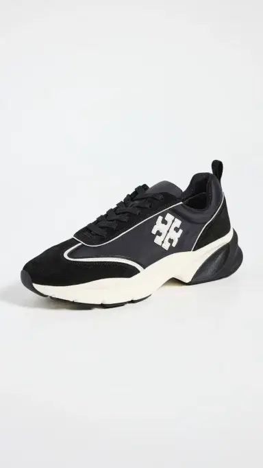 Tory Burch Good Luck Trainer Sneakers Perfect Black / New Ivory 4 | Thumbnail 2