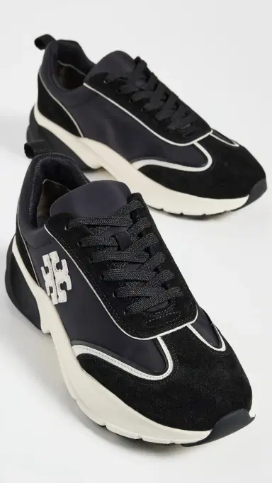 Tory Burch Good Luck Trainer Sneakers Perfect Black / New Ivory 4 | Thumbnail 5