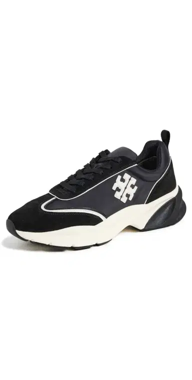 Tory Burch Good Luck Trainer Sneakers Perfect Black / New Ivory 4 | Thumbnail 1