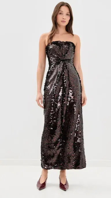 STAUD Cece Dress Espresso/Black | Thumbnail 2 STAUD Cece Dress Espresso/Black | Thumbnail 2