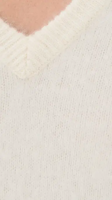 Lisa Yang Lovisa Cashmere T-Shirt Cream Brushed 0 | Thumbnail 6