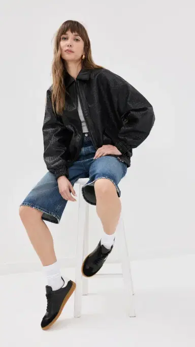 LIONESS Kenny Woven Bomber Jacket Onyx L | Thumbnail 5