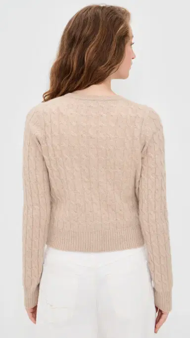 Joe's Jeans The Cable Dani Cashmere Cardigan Oatmeal | Thumbnail 3