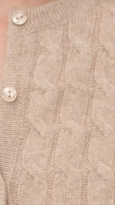Joe's Jeans The Cable Dani Cashmere Cardigan Oatmeal | Thumbnail 6
