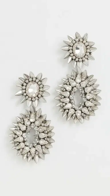 Deepa Gurnani Deepa by Pia Earrings Silver One Size | Thumbnail 2