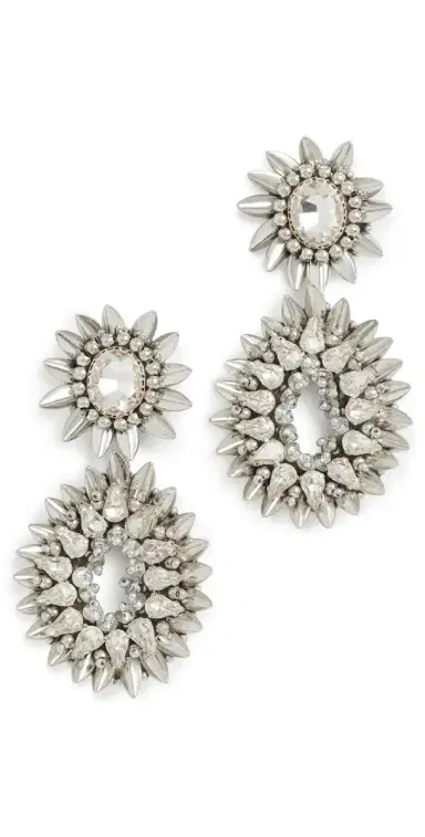 Deepa Gurnani Deepa by Pia Earrings Silver One Size | Thumbnail 1
