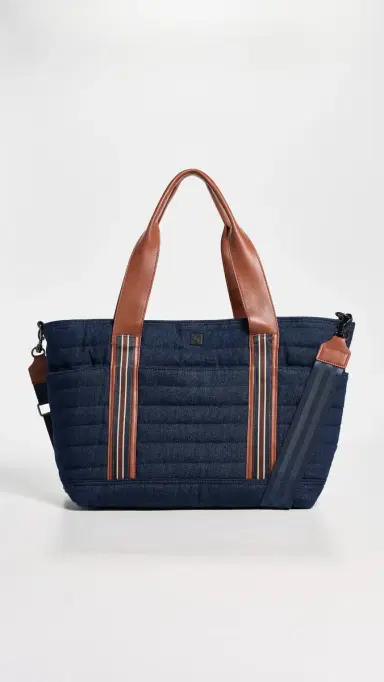 Think Royln Journey Maxi Tote Dark Denim & Mocha Luxe Trim | Thumbnail 2