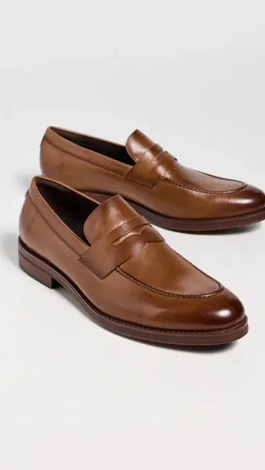 Cole Haan Ledley Grand Penny Loafers CH British Tan/Dark Natural | Thumbnail 4