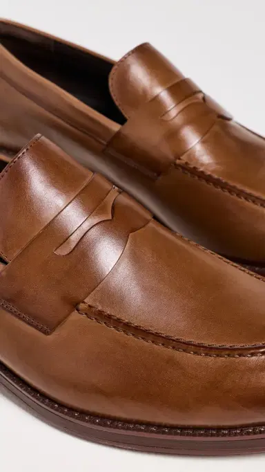 Cole Haan Ledley Grand Penny Loafers CH British Tan/Dark Natural | Thumbnail 5
