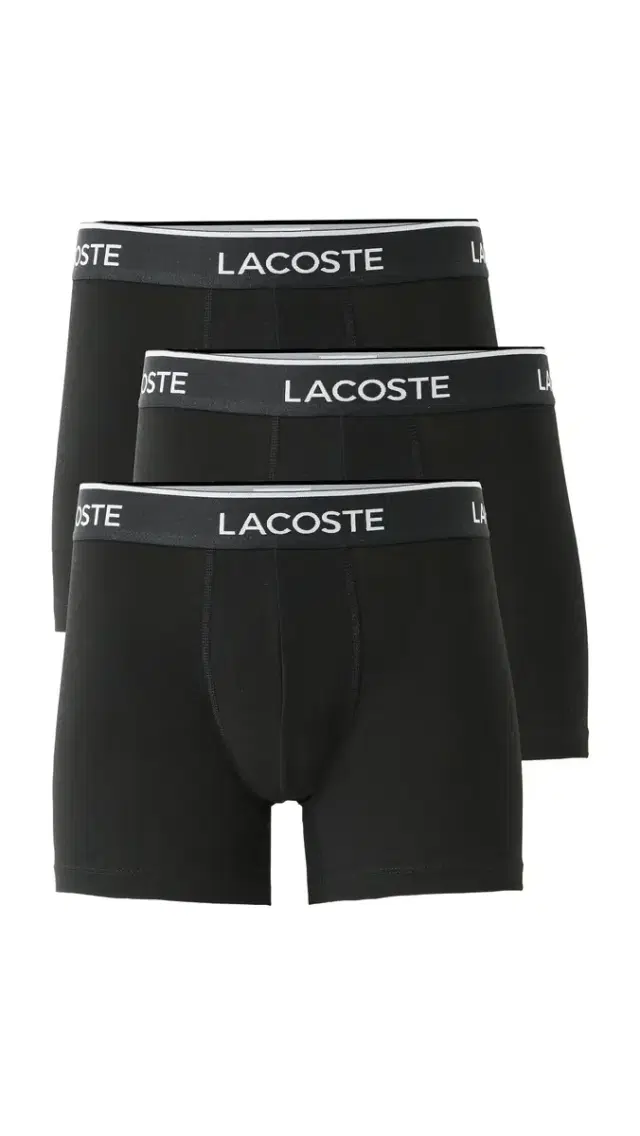 Lacoste Cotton tretch Jersey Boxer Briefs 3 Pack Black