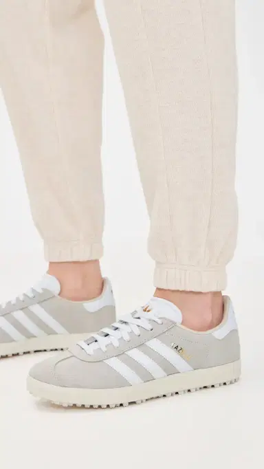 Adidas Golf Gazelle Spikeless Golf Shoes Alumina/Ftwr White/Gold Met | Thumbnail 3 Adidas Golf Gazelle Spikeless Golf Shoes Alumina/Ftwr White/Gold Met | Thumbnail 3