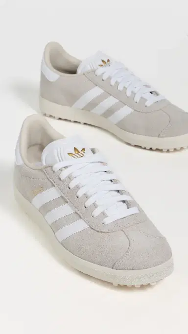 Adidas Golf Gazelle Spikeless Golf Shoes Alumina/Ftwr White/Gold Met | Thumbnail 5 Adidas Golf Gazelle Spikeless Golf Shoes Alumina/Ftwr White/Gold Met | Thumbnail 5