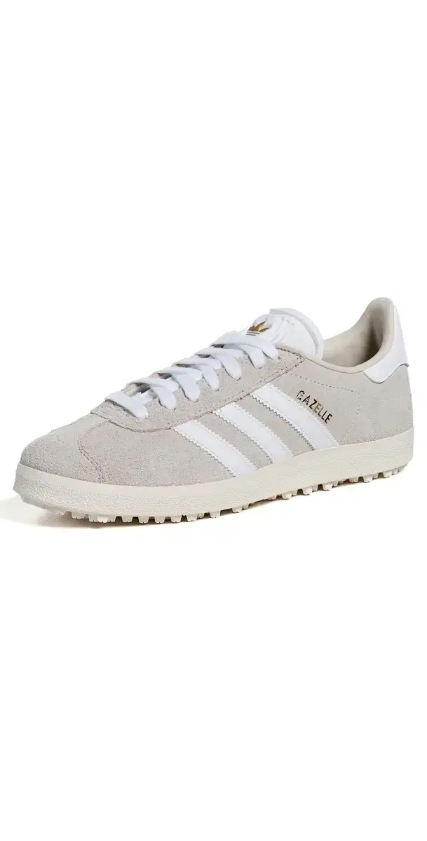 Gazelle Spikeless Golf Shoes Alumina/Ftwr White/Gold Met