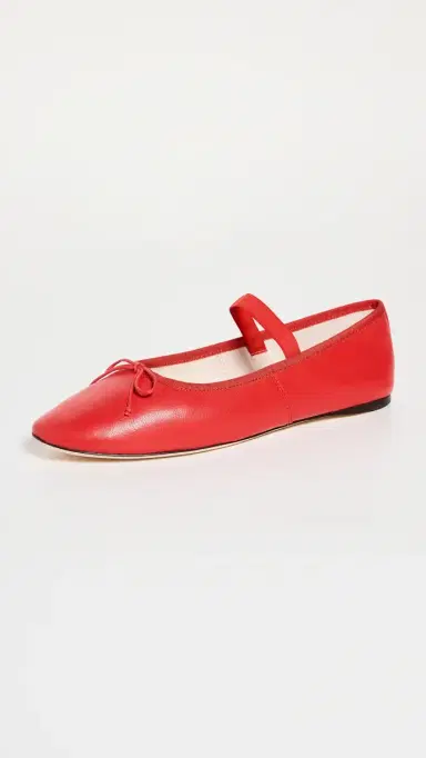Loeffler Randall Leonie Soft Ballet Flat Red 9 | Thumbnail 2