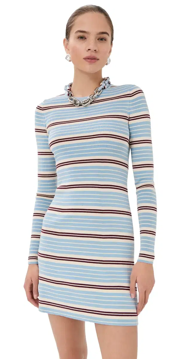 Robe Baby Blue/Bordeaux/Ecru