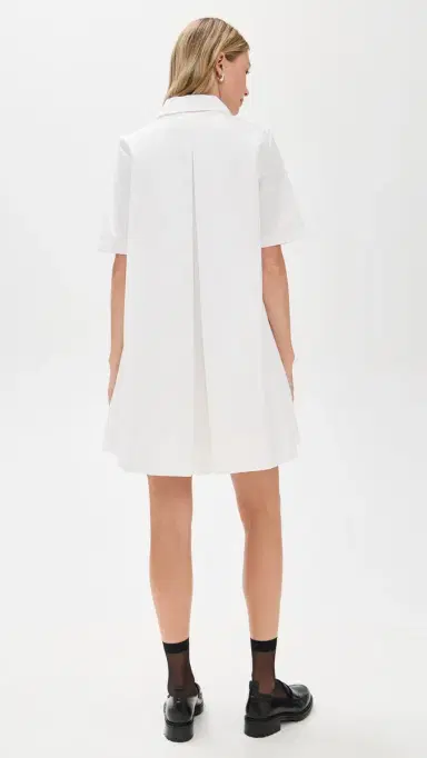 English Factory A-line Short Sleeve Shirt Dress White | Thumbnail 3