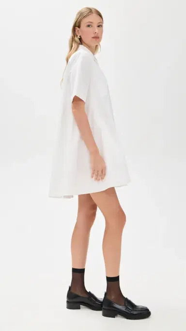 English Factory A-line Short Sleeve Shirt Dress White | Thumbnail 4