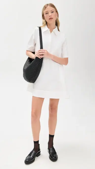 English Factory A-line Short Sleeve Shirt Dress White | Thumbnail 5