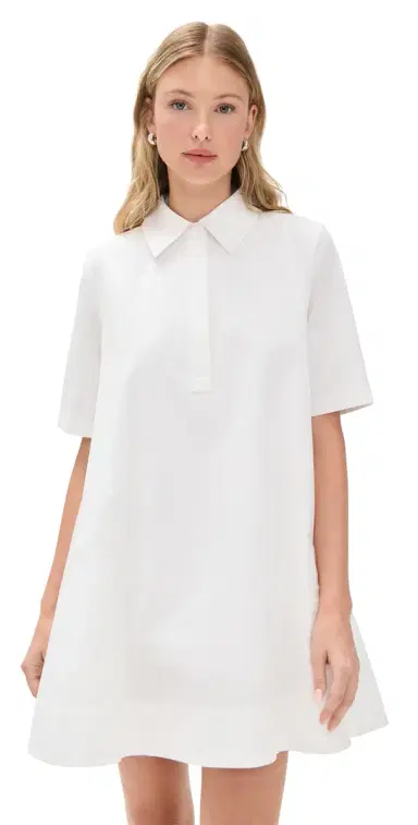 English Factory A-line Short Sleeve Shirt Dress White | Thumbnail 1
