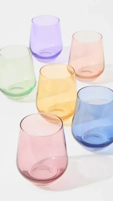Estelle Colored Glass Stemless Set of 6 | Thumbnail 2