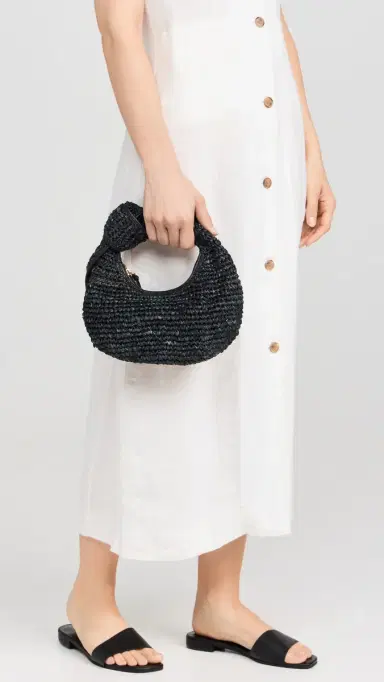 Poolside Bags The Josie Knot Bag All Black One Size | Thumbnail 3