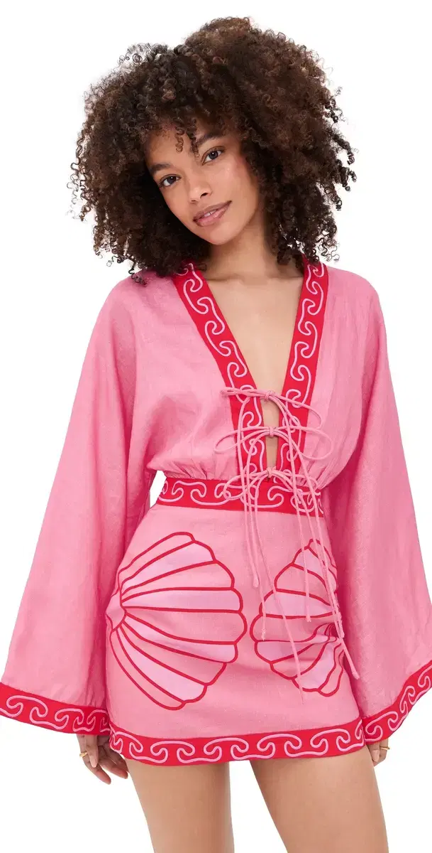 Concha Long leeve Mini Dress Candy hell
