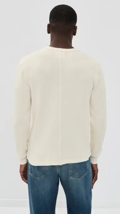 Citizens of Humanity Waffle Crewneck Tee Plaster L | Thumbnail 3