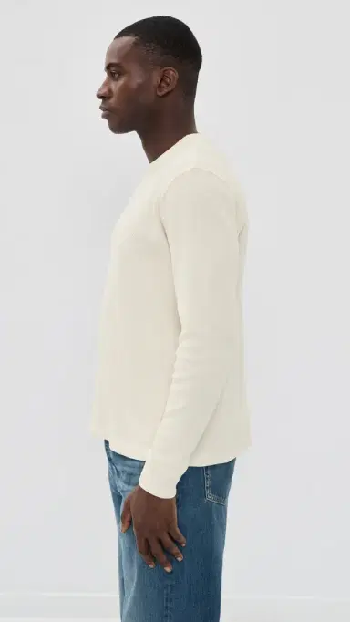 Citizens of Humanity Waffle Crewneck Tee Plaster L | Thumbnail 4