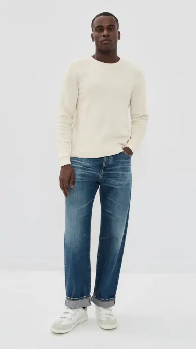 Citizens of Humanity Waffle Crewneck Tee Plaster L | Thumbnail 5