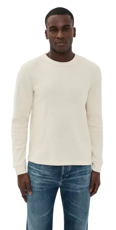 Citizens of Humanity Waffle Crewneck Tee Plaster L | Thumbnail 1
