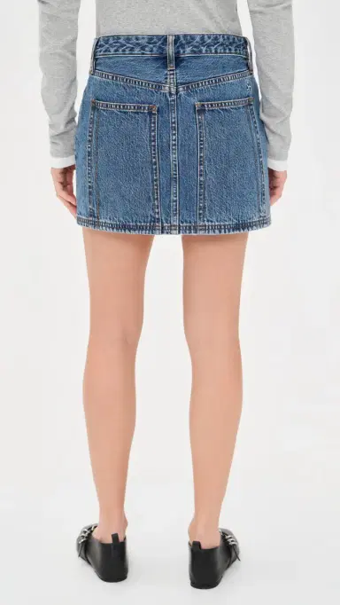 Still Here Holly Denim Skirt Classic Blue | Thumbnail 3 Still Here Holly Denim Skirt Classic Blue | Thumbnail 3