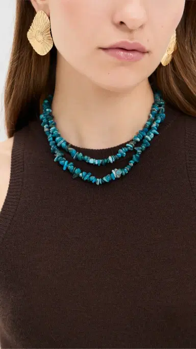 Maison Irem Tropical Necklace Turquoise One Size | Thumbnail 3