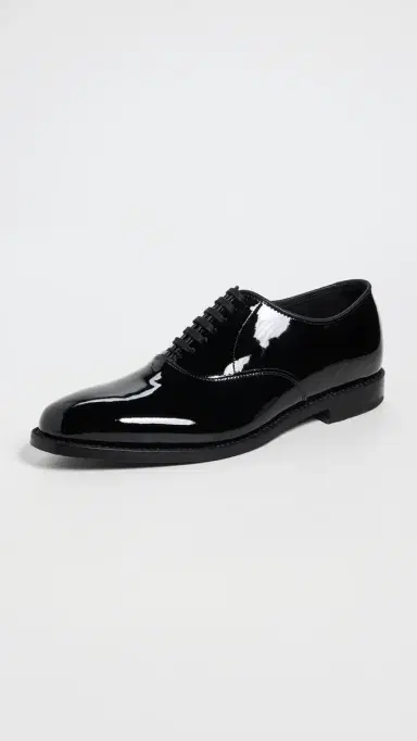 Allen Edmonds Carlyle Patent Leather Lace Up Tuxedo Shoes Black Patent 001 9 | Thumbnail 2