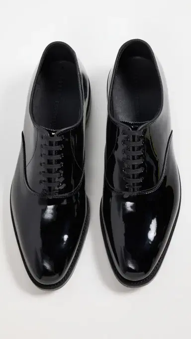 Allen Edmonds Carlyle Patent Leather Lace Up Tuxedo Shoes Black Patent 001 9 | Thumbnail 4