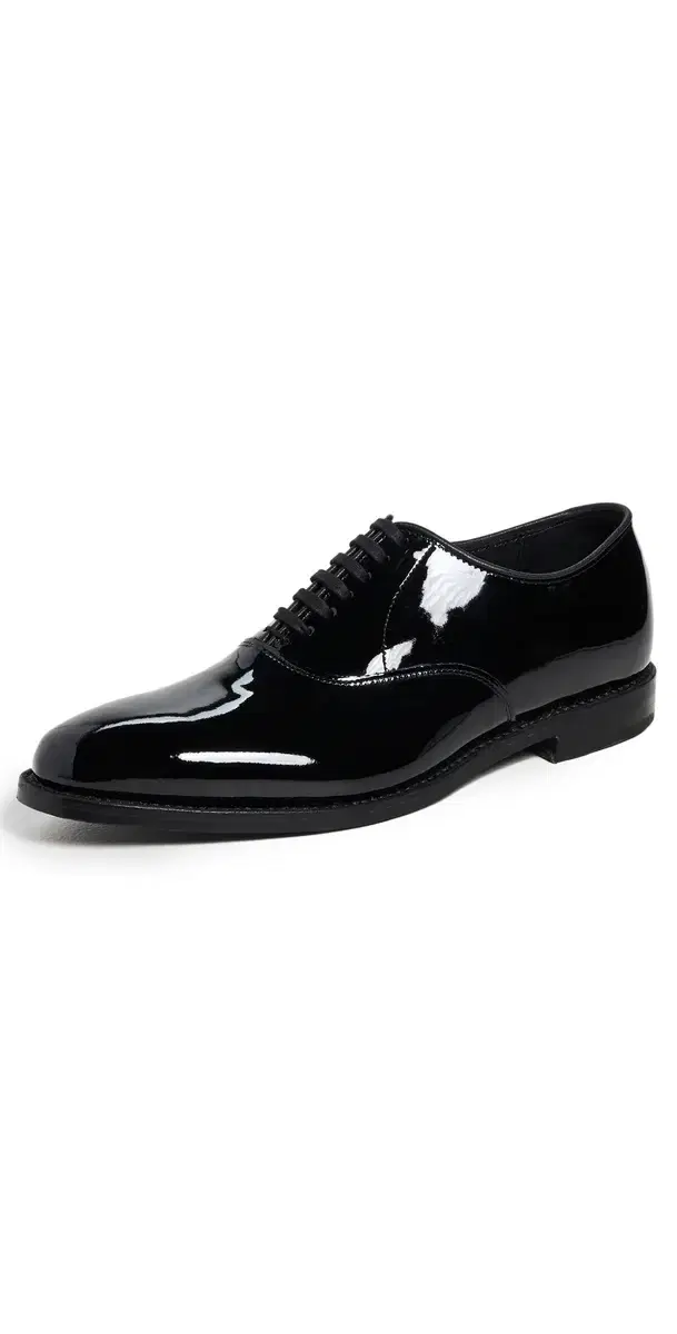 Carlyle Patent Leather Lace Up Tuxedo Shoes Black Patent 001