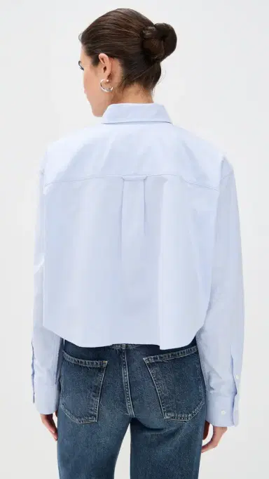 Citizens of Humanity Ana Cropped Shirt Blue | Thumbnail 3