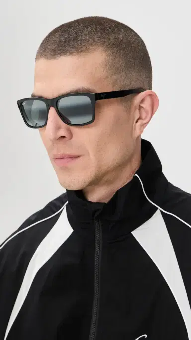 Maui Jim Kōwelo Polarized Sunglasses Black-Black-Grey One Size | Thumbnail 3