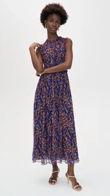 Ulla Johnson Kasia Sleeveless Silk Dress Violet | Thumbnail 5