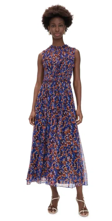 Ulla Johnson Kasia Sleeveless Silk Dress Violet | Thumbnail 1