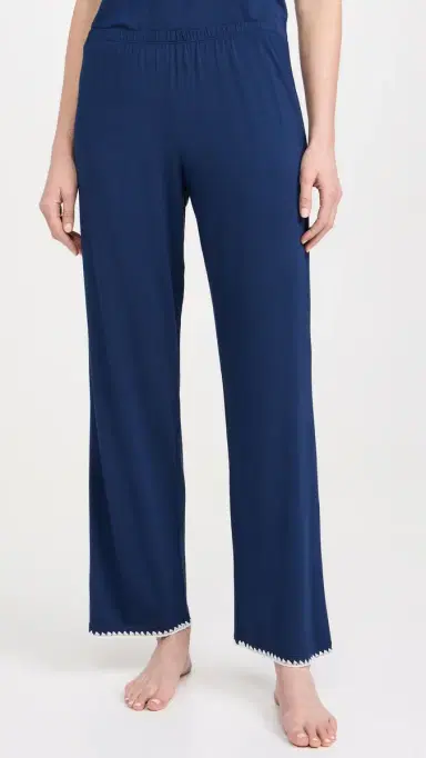 Eberjey Frida Cami and Pants Pajama Set Navy/Ivory L | Thumbnail 5