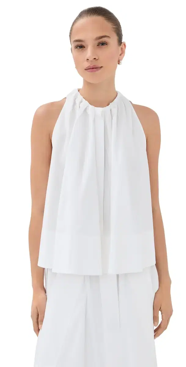 Gathered Tunic Shirt White