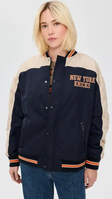 Terez Double Yoke Bomber Jacket Knicks/Navy M | Thumbnail 3 Terez Double Yoke Bomber Jacket Knicks/Navy M | Thumbnail 3