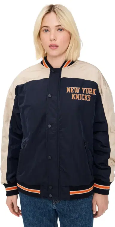 Terez Double Yoke Bomber Jacket Knicks/Navy M | Thumbnail 1 Terez Double Yoke Bomber Jacket Knicks/Navy M | Thumbnail 1