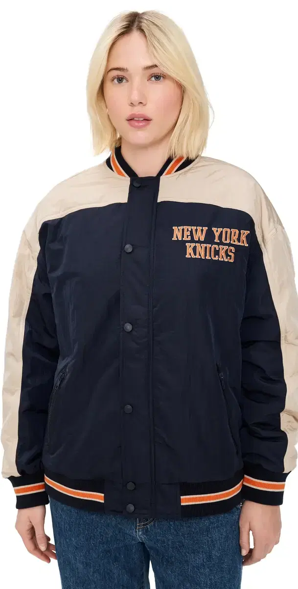 Terez Double Yoke Bomber Jacket Knicks/Navy