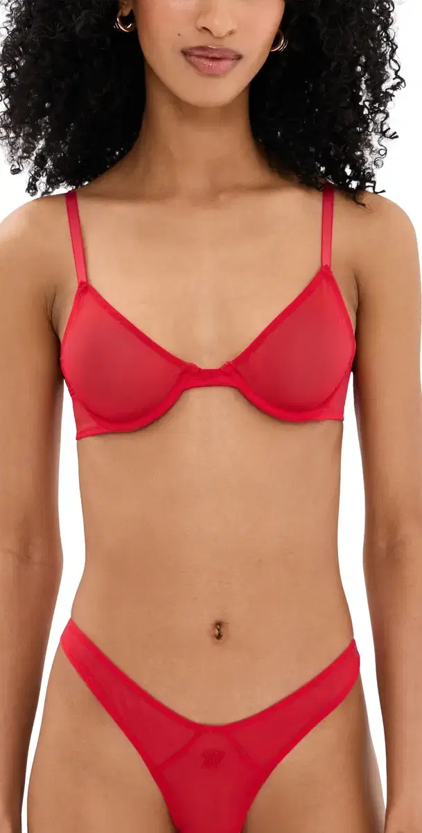 Brienne Molded Demi Bra Red
